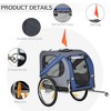 Kumasinova Dog Bike Trailer,100LB Capacity Pet Stroller Cart with 3 Entrances,Off-Road Wheels,Mesh Screen,Quick Release Wheels,Reflectors Safety Flag - 4 of 4
