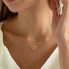 14K Gold Open Heart Necklace for Her, Dainty Adjustable Choker with Tiny Love Pendant, Minimalist Gold Jewelry Gift - 2 of 4
