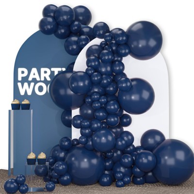 PartyWoo Balloons Nile Blue Dark 18 12 10 5 Inch 142 pcs