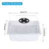 Unique Bargains Plastic Adjustable Humidity Reusable Breathable Seeding Tray Kit 7.5 x 6 x 4.5 Inch White 10 Pcs - 2 of 4