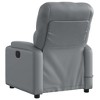VidaXL Massage Recliner Chair Gray Faux Leather - 4 of 4