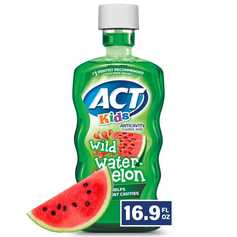 Photos - Toothpaste / Mouthwash AST ACT Kids Wild Watermelon Anticavity Fluoride Mouthwash 16.9 floz 