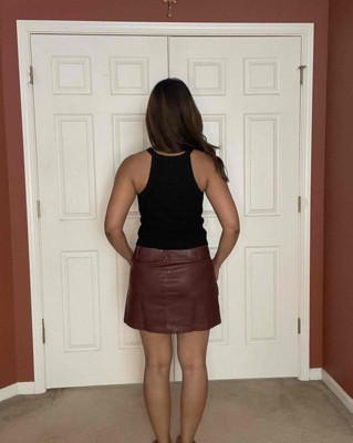 Women s Faux Leather Cargo Mini Skirt Wild Fable Target