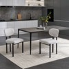 PexFix Modern Dining Room Chairs Set of 2 Mid-Century Upholstered Boucle Kitchen Dining Chairs Accent Side Chairs with Black Metal Legs Beige - 3 of 4