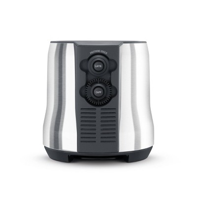 Brushed Stainless Steel Electric Milk Frother with Variable Temperature Settings