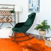 Mid-Century Modern Rocking Chair for Living Room and Bedroom with Plush Cushioning, Gentle Rocking Motion and Versatile Use for Nursery or Home - 2 of 4