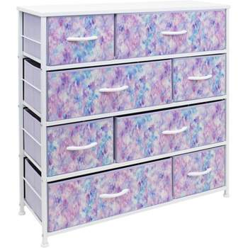 Sorbus 5 Drawers Chest Dresser - Tie-Dye Purple