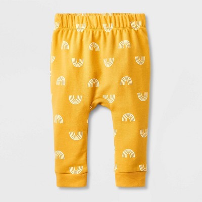 Baby French Terry Jogger Pants - Cat & Jack™ Mustard Yellow 12M