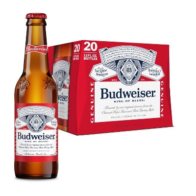 Budweiser Lager Beer - 20pk/12 fl oz Bottles