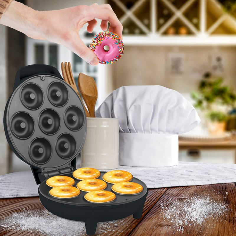 Courant Mini Donut Maker Machine, Makes 7 Doughnuts, Non-Stick Surface, 4 of 5