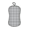 2pk Gingham Check Print Sponge Gray - MU Kitchen: Durable Scrubber, Quick Dry, Machine Washable - 2 of 3