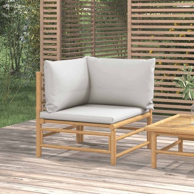 Lounge Set with Light Gray Cushions BamboovidaXL