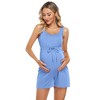 LXT-Maternity Dress Women's Scoop Neck Sleeveless Tank Top Summer Short Jumpsuit - 3 of 4