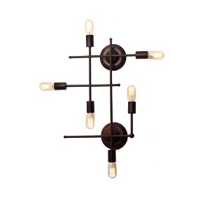 Chloe Lighting Aylett Industrial 6 Light Oil Rubbed Bronze Wall Sconce 26"Wide - 1 of 4