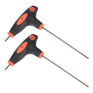 Unique Bargains S2 Steel T-Handle Metric Dual End Hex Wrenches 2 Pcs - 1 of 4