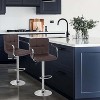 BestMasssage Bar Stools Set of 2 Adjustable Bar Stool Bar Chairs, Brown - 2 of 4