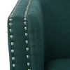 PAGED Modern Swivel Accent Chair, Fabric Barrel Club Chair with Nailhead Trims, Living Room Chair for Bedroom, No Assembly Required - 4 of 4