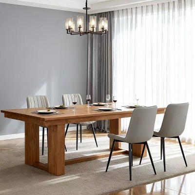 Homy Casa Set of 4 PU Leather Dining Chairs with Metal Legs for Kitchen, Dining Room, or Small Apartment, Beige