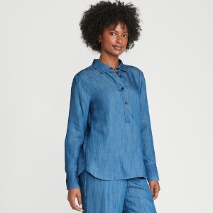Lands' End Women's TENCEL Fibers Twill Popover Shirt - 1 of 4