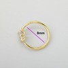Jewelry Avalanche 20G Ladies 14K Gold Butterfly Nose Hoop, 0.11 ctw Diamond, Twist-open, 5/16"(8mm) - 3 of 4