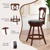 Tangkula 4 PCS Swivel Bar Stools 24 Inch Counter Height Bar Chairs w/ Ergonomic Backrest Espresso - 4 of 4