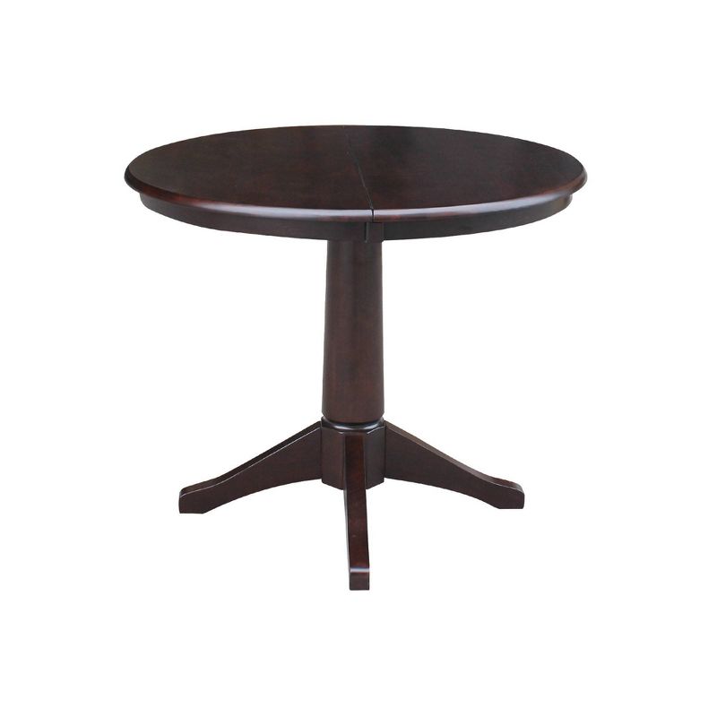36" Magnolia Round Top Dining Table with 12" Leaf - International Concepts, 4 of 9