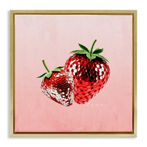 Stupell Industries Disco Sequin Strawberries, 25" x 25" - 1 of 4