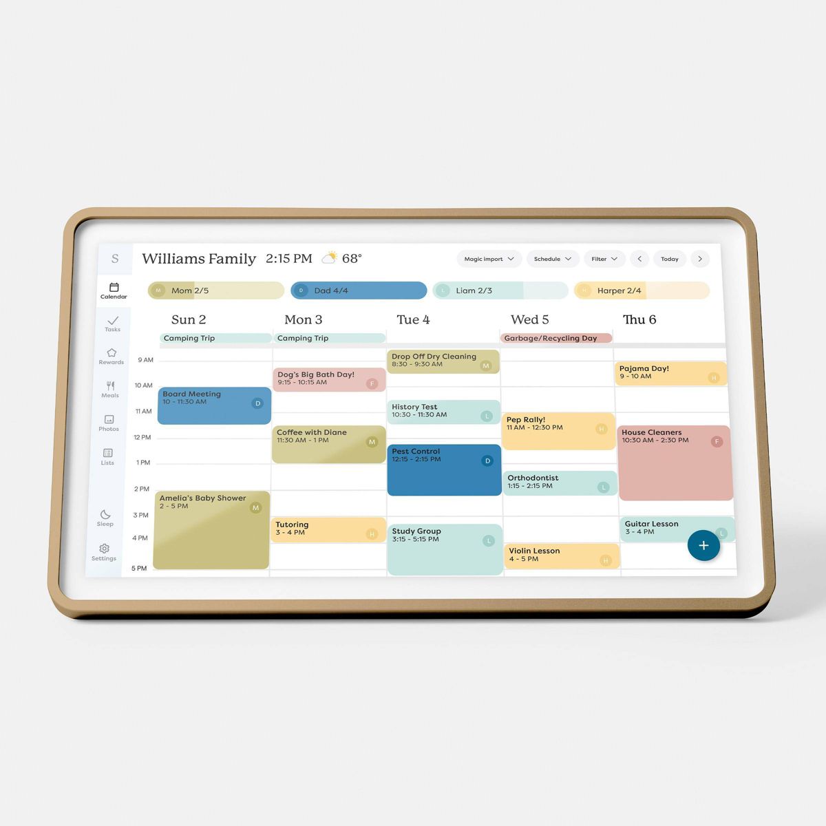 Skylight 15" Digital Calendar Touchscreen Antique Brass - Hearth & Hand™ with Magnolia