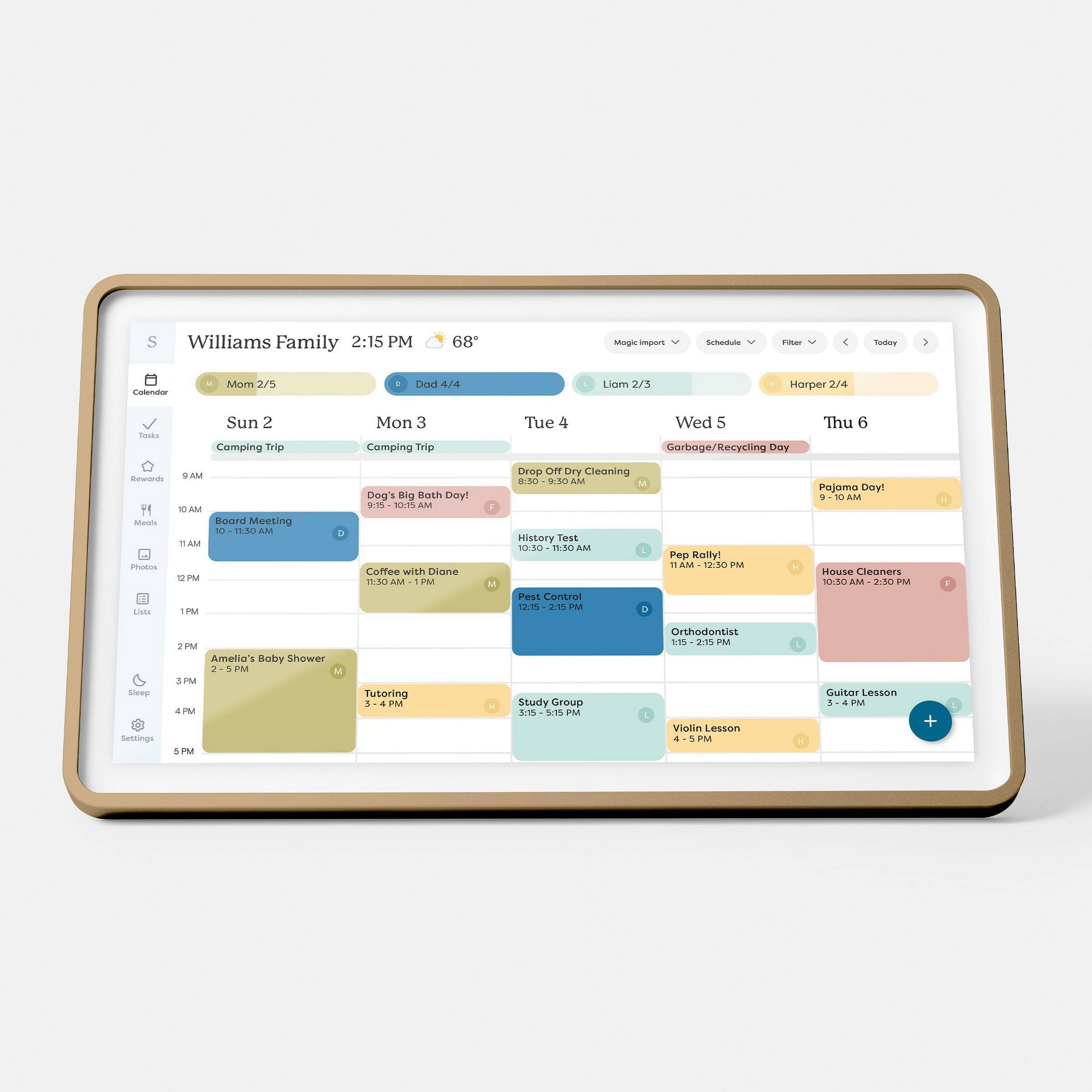 Skylight Calendar 2 15" Digital Touchscreen Antique Brass - Hearth & Hand™ with Magnolia