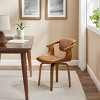 Art Leon Faux Leather Swivel Accent Dining Chair with Wood Arm and Legs - 2 of 4