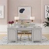 Selena Double Pedestal Desk Rustic White - CosmoLiving by Cosmopolitan - image 2 of 4