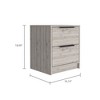 NicBex 16.1 inch Wide Nightstand with 2 Drawers,Side Table with Large Storage Space and Metal Handle,Bedside Table for Bedroom,Living Room - 3 of 4