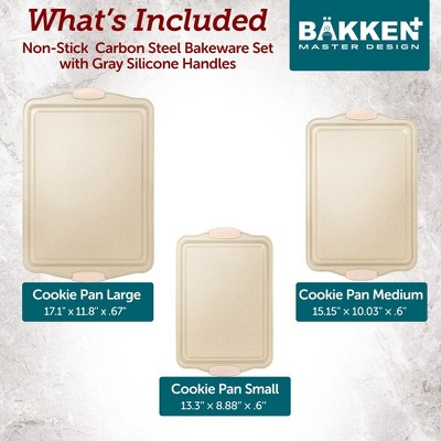 Deluxe Nonstick Gray Marble Carbon Steel Baking Pan Set