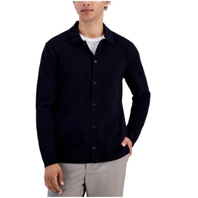 Alfani Mens Refined Regular Fit Textured Cardigan Sweater