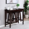 HOMES: Inside + Out 3pc Helbrana Bar Height Dining Set Espresso: Wood Veneer, 2 Stools, Farmhouse Style - 3 of 3