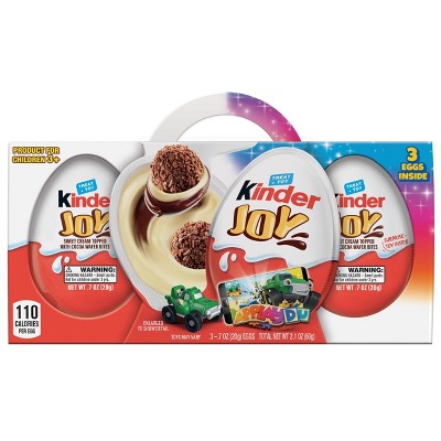 Kinder Joy Sweet Cream Topped with Cocoa Wafer Bites Chocolate Treat + Toy - 2.1oz/3pk