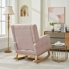 Hyleory Chenille Rocking Chair, Upholstered Rocking Chair,Modern Accent Chair with High Back Comfy Armchair for Living Room Bedroom - 4 of 4
