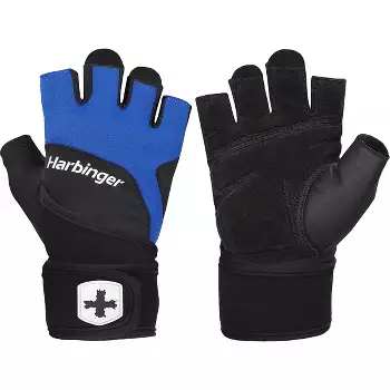 punch Onderdrukken Tot stand brengen Harbinger Unisex Training Grip Wrist Wrap Gloves 2.0 - Xl - Black/blue :  Target