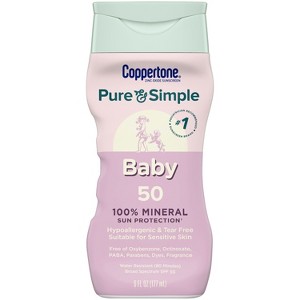 Coppertone Pure & Simple Baby Mineral Sunscreen - SPF 50 - 6 fl oz - 1 of 4
