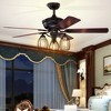 Tangkula 52" Ceiling Fan with Lights, 5 Iron Blades & 3 Cage Lights, Noise-Free Motor with Reversible Function - image 4 of 4