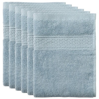 4pk Blue Kitchen Towels Blue - Design Imports : Target