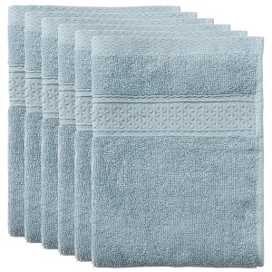 Unique Bargains Cotton Thick and Absorbent Kitchen Towels 13" X 13" 6 Pcs - 1 of 4
