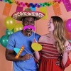 4E's Novelty 4 Pack Bulk Sombreros Made Of Straw With Colorful Serape Trim And Chin Strap, Perfect Cinco De Mayo Hats - 2 of 4