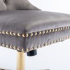 NicBex Tufted Button Office Chair with Adjustable Height Modern Rotatable Velvet Computer Chair with Golden Base for Office, Study, Bedroom, Gray - 3 of 4