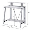 INFURNIC Writing Desk Modern Desk Open Compartments and Ladder-Style Metal Base with crossbar for added stability, White, 18"*32"*35" - 4 of 4