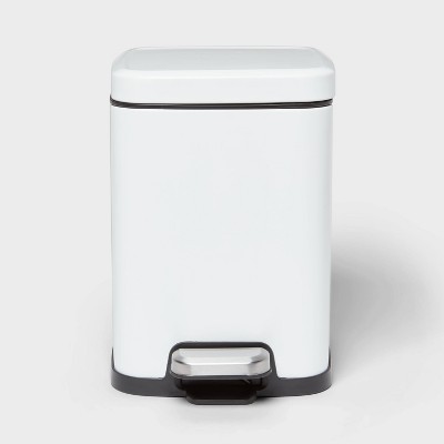 Image of 4L Step Trash Can Stainless Steel White - Brightroom™