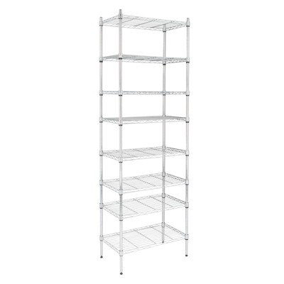 SEVOBAL Utility Storage Shelves Adjustable Steel Wire Rack Durable Design for Home and Commercial, Chrome, 24.4"*14.56"*10.62"