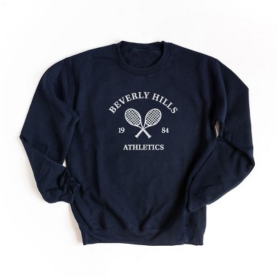 Simply Sage Market Women's Graphic Sweatshirt Embroidered Beverly Hills Tennis Raquet