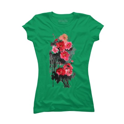 Junior's Design By Humans Blossoming By WhitePearl T-Shirt