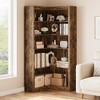 ODK Corner Bookcase, 71.8'' Farmhouse Corner Bookshelf, l-Shaped Bookshelf Large Bookcase - 4 of 4